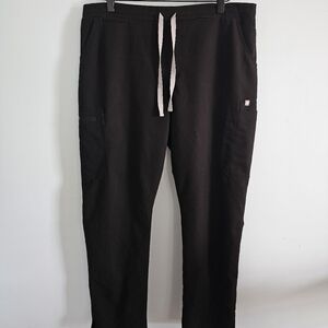 Figs Black Straight Leg Pants